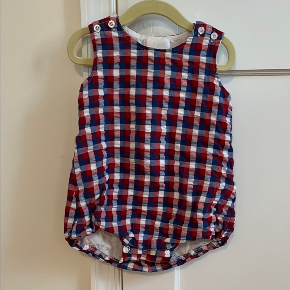 Plaid Baby Romper